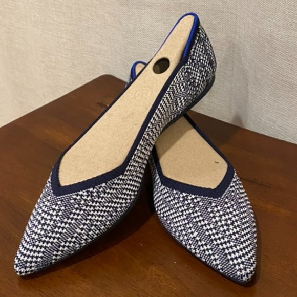 Rothy's Shoes - NIB Retired Rothy's Blue and White Herringbone Size 10